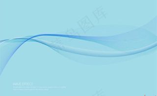 蓝色背景上的曲线