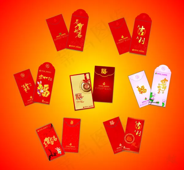 矢量利是红包设计cdr矢量模版下载