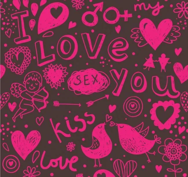 情人节矢量素材图片ai矢量模版下载