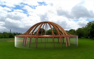 木制的房子的概念