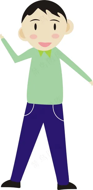 卡通人物创意美丽女孩 可爱男孩图片