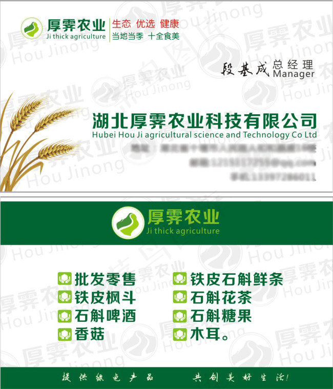 湖北厚霁农业开发有限公司 骏途网络...cdr矢量模版下载