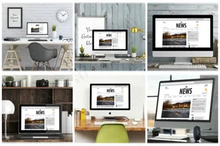 电脑设计效果图贴图样机模板素材