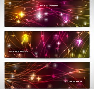 时尚炫彩光线横幅图片