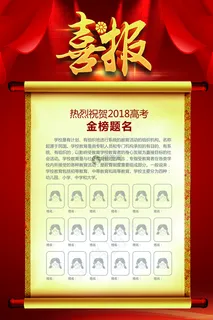 红色喜庆大气喜报海报设计