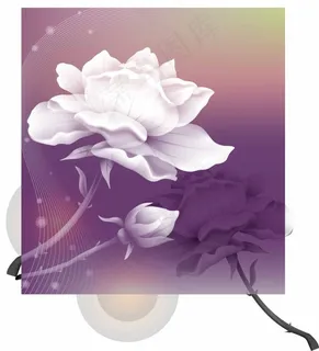 花卉壁画装饰图