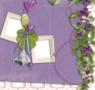 花朵花藤相框图片