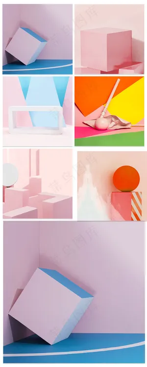 天猫淘宝立体几何主图直通车背景素材