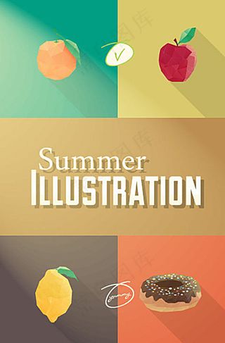 芒果色块背景图片