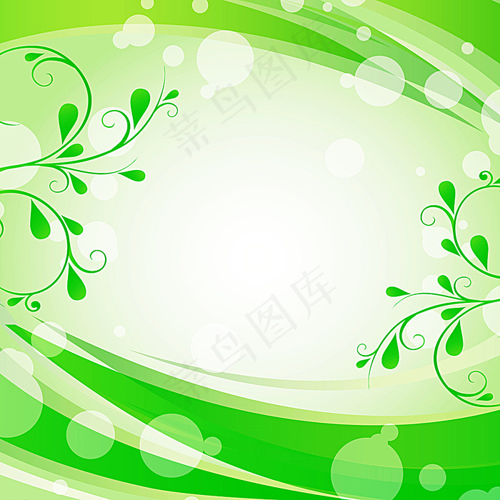 绿色清新背景花边电视沙发背景墙图片