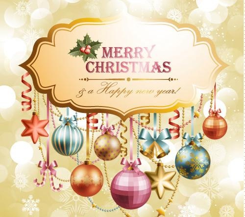 圣诞元素背景矢量素材三