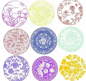 园形古典花纹图片