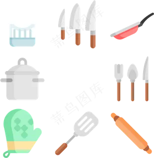 卡通厨房用品免抠png透明图层素材