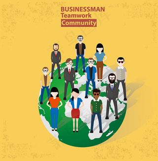 商务团队插画矢量素材