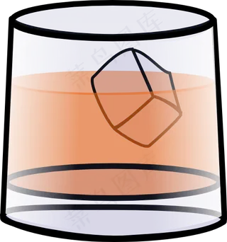 威士忌的玻璃艺术剪辑