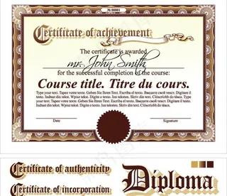 证书模板矢量素材图片