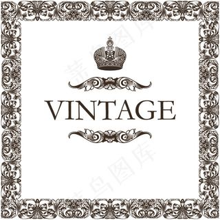 欧式华丽花边矢量