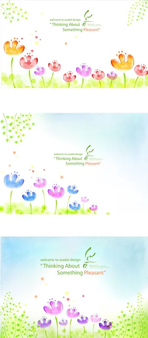 春天植物花朵背景矢量图 春天植物花朵背景矢量图