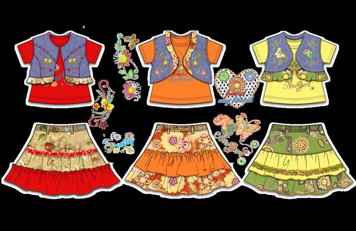 女童三件套图片