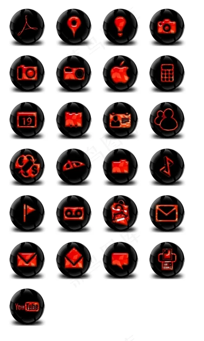 暗黑设计桌面图标下载