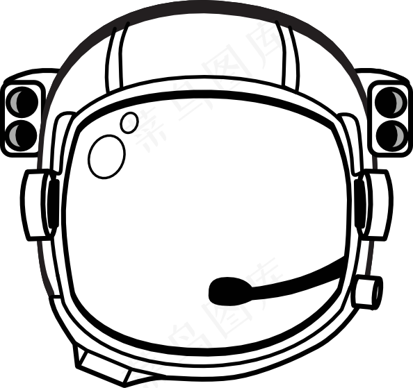 宇航员的头盔剪辑艺术