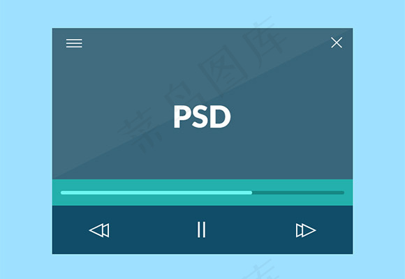 视频播放器psd模版下载
