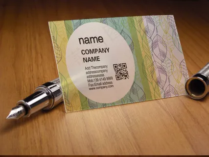 简约小清新手绘水彩透明名片设计