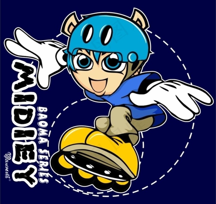 旱冰鞋米迪图片