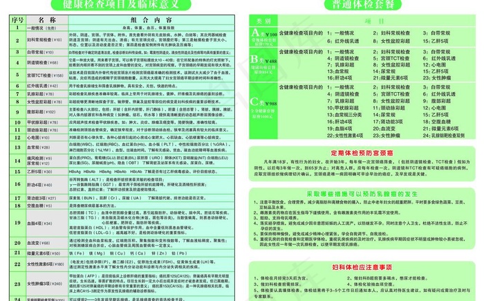 健康检查项目图片psd模版下载