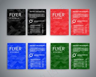 88款炫彩时尚立体几何矢量背景