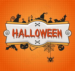 创意万圣节艺术字矢量素材