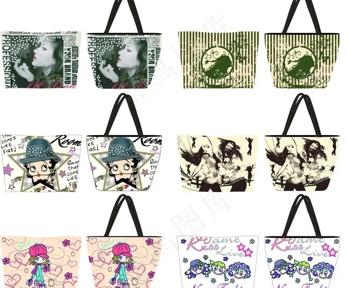 手挽袋图片ai矢量模版下载