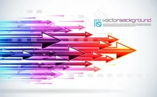 炫彩箭头背景矢量素材