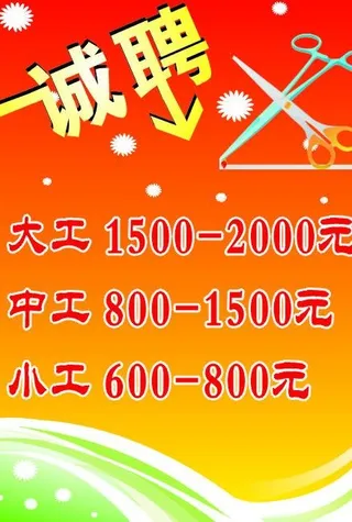 理发店招聘广告图片