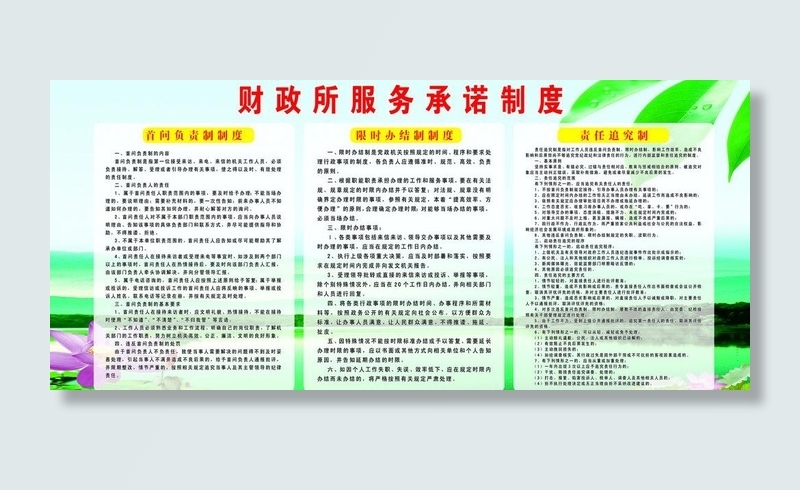 服务承诺制度图片psd模版下载