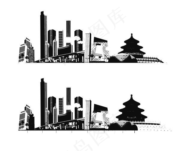 印象北京向量ai矢量模版下载