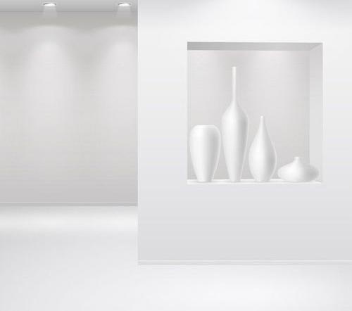 展厅画廊模板矢量素材二