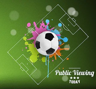 彩色墨迹足球背景