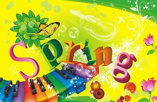 绿色春天海报图片