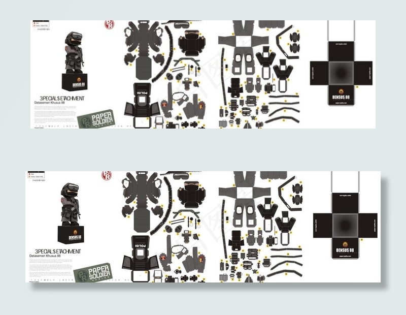 q版特种部队纸模图片