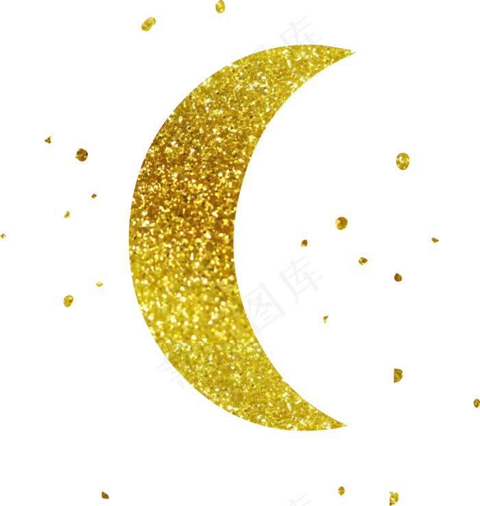 金色星光黑夜星空PNG免扣素材