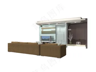 室内设计背景墙3d素材装饰素材 6...