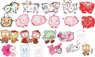 可爱小猪图片-可爱小猪图片素材(psd分层),免抠元素