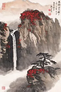 松瀑图图片 松瀑图图片