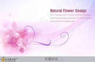 花纹花朵矢量背景