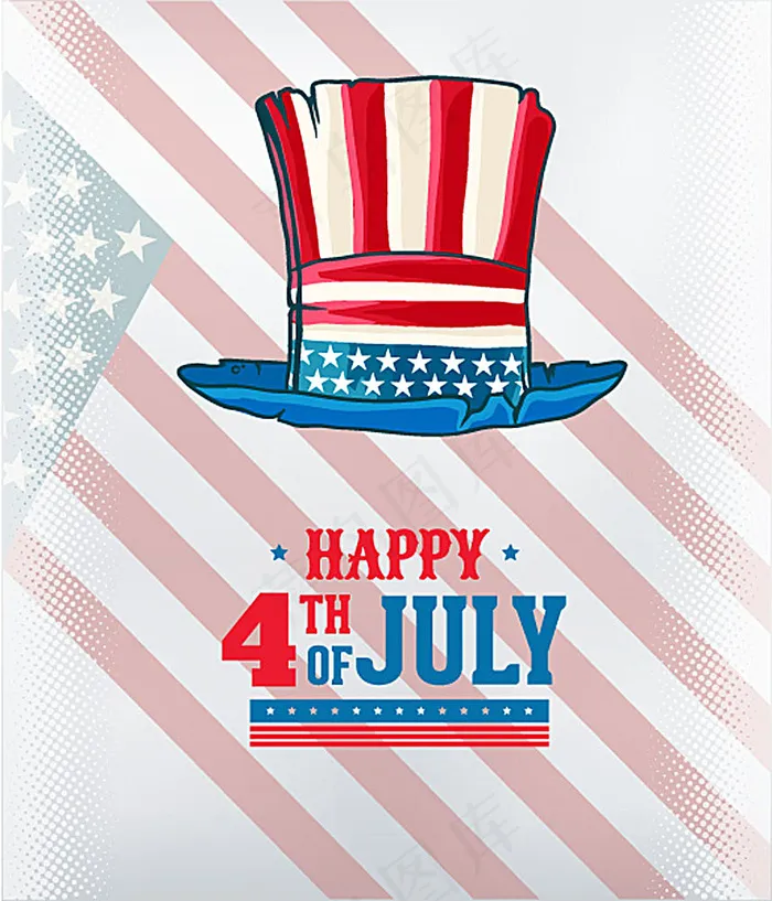 国旗帽子与英语字母eps,ai矢量模版下载