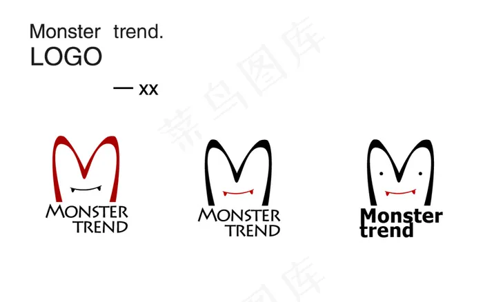 恶魔 趋势 M logoai矢量模版下载
