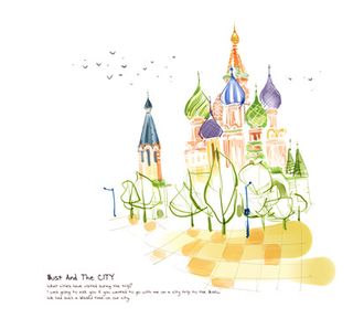 复古旅游城市泰式建筑素材