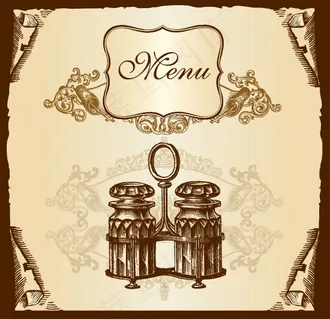 欧洲古典的菜单模板矢量素材