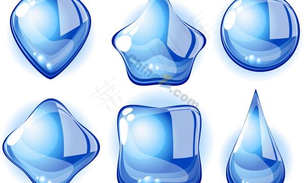 蓝色立体矢量素材下载